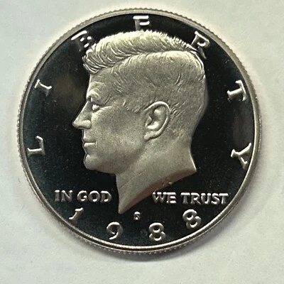 1988 S PROOF KENNEDY HALF DOLLAR FROM PROOF SET WITH FREE SHIPPING - Image 1 of 2
