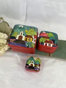 Handpainted Nesting Trinket Boxes (SK) - Picture 1 of 9