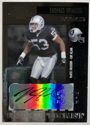 2006 Playoff Contenders Thomas Howard #207 Rookie Auto RC Raiders - Image 1 of 2