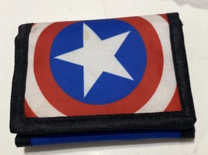 Vintage Captain America Hook and Loop Wallet Marvel - Picture 1 of 4