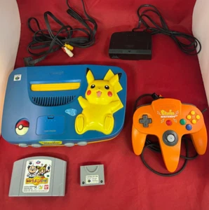 Nintendo 64 N64 Pokemon Pikachu Limited mit Controller Kabelset etc getestet funktioniert - Bild 1 von 24