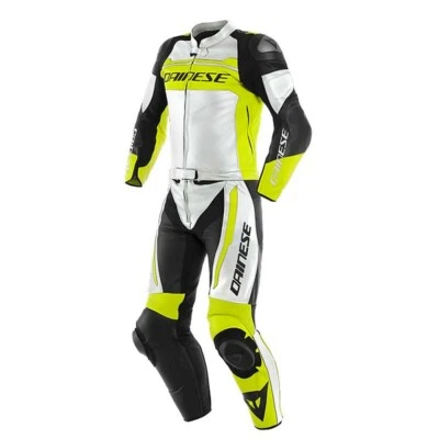 Suit Skin Motorcycle Dainese Mistel Black White Yellow Size 50 Two Pieces - Image 1 of 2