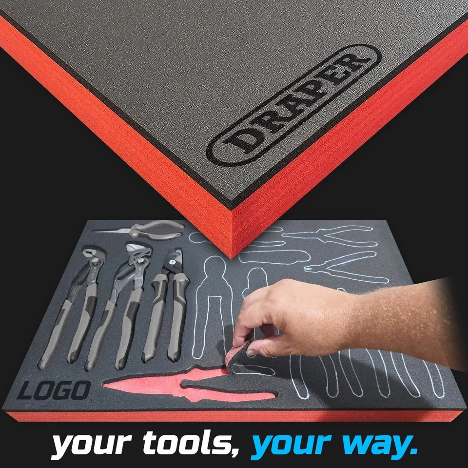 DRAPER shadow foam tool tray insert storage organizer toolbox tool kit set - Image 1 of 4