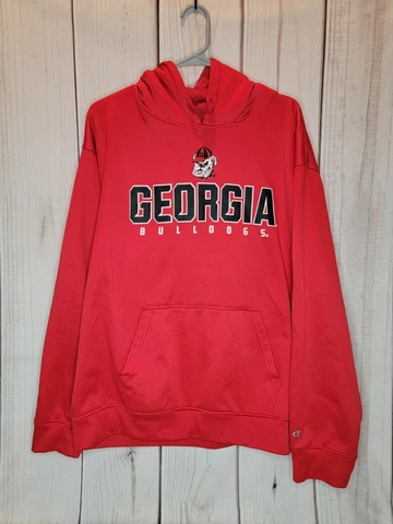 Georgia Bulldogs Pullover Hoodie Red by Champion Men's Size L Cover