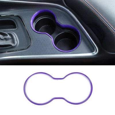 Purple Front Center Gear Shift Cup Holder Ring Trim For Dodge Challenger 2015-23 Foto 1 de 4