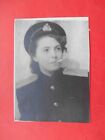 USSR 1950-th Soviet woman fleet worker in uniform with cigarette. Real photo