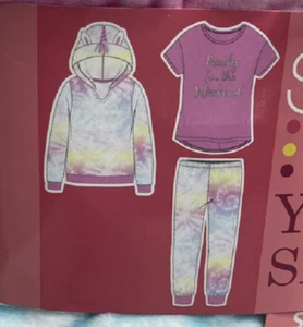 SAINT EVE GIRLS 3 PIECE SLEEP SET READY FOR THE WEEKEND(MULTI XS 5/6)NWT - Picture 1 of 3
