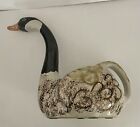 Louisville Stoneware Art Pottery Black Canada Goose Decanter Vintage 11” EUC