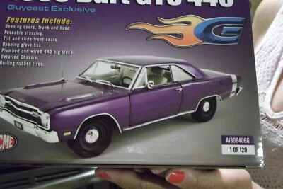 1969 DODGE DART GTS 440 GUYCAST PLUM CRAZY PURPLE CAR ACME A1806406G 1:18 GMP - Image 1 of 2