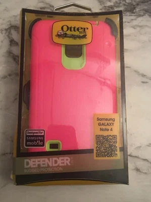 New Original Otterbox Defender Case for Galaxy Note Pink Green w/ Holster - Image 1 of 4