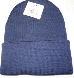 Gorro superestirado, sombrero de reloj, sombrero de tobogán, gorra de puño, bronceador 61-16, azul marino - Imagen 1 de 1
