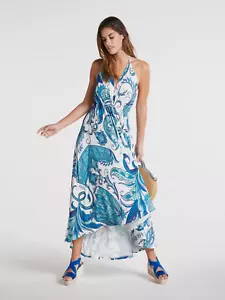 Ladies Ashley Brooke Summer Maxi Dress UK Sz 10/12 BNIP - Picture 1 of 5
