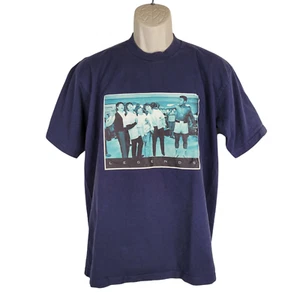 Camiseta Muhammad Ali X Beatles Talla Grande Azul Gráfico Camiseta Manga Corta Leyendas - Imagen 1 de 8