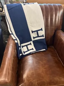 H Monogram Blanket- Cashmere Wool - Picture 1 of 2