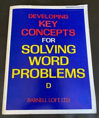 Vintage 1986 Developing Key Concepts for Solving Word Problems D Teachers editio - Image 1 of 4