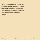 Rose Gold and Black Bohemian Composition Notebook - Small Unruled Notebook - 6x9