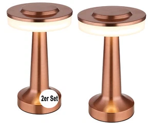 LUXUS TISCHLAMPE MIT AKKU 2er SET NACHTTISCHLAMPE TOUCHDIMMER KABELLOS 137088385 - Bild 1 von 7