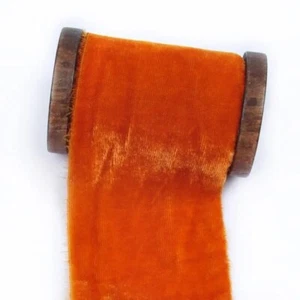 Velvet Ribbon Frayed Edge Trim Handmade Fringe Ribbons Diy Cake Bouquets Wedding - Picture 1 of 39