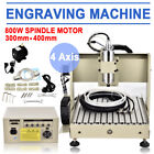 800W 4 Axis CNC 3040 Router Engraver Desktop Wood Metal Milling Drilling Machine