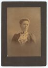Antique Circa 1890s Large 5X7.25 in Cabinet Card Lovely Older Woman With Smile
