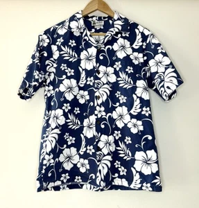Vintage 90s Aloha Republic All Over Print Hawaiian Hibiscus Mens M Floral USA - Picture 1 of 4