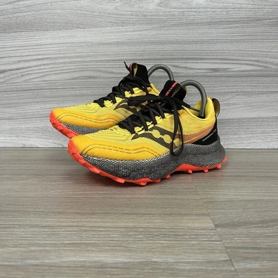 Saucony Endorphin Trail Trainers Size 4.5 Running Shoes Sneakers Yellow Orange - Image 1 of 4