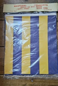 1973 Paradise Products Nautical Pennants 16 Ft 9 Colorful Pendants Ceiling Flags - Picture 1 of 7