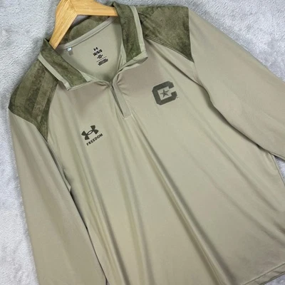 Under Armour Hombres Freedom Camuflaje Hombro Cuarto Cremallera Manga Larga Militar Talla LG Foto 1 de 4