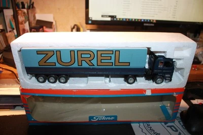 TEKNO SCANIA 142H semi remorque ZUREL avec boite 1/50 - Photo 1/4