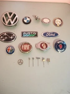 Oldtimer Vintage Auto Embleme / Anstecknadel Konvolut BMW VW BENZ FIAT SAAB GLAS - Bild 1 von 7