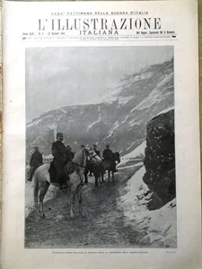 L'illustrazione Italiana 23 Gennaio 1916 WW1 Mercier Duilio Lucinico Farra Alpi - Imagen 1 de 1