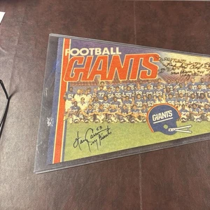 New York Giants , Harry Carson Autographed Pennant In Toploader - Picture 1 of 16