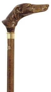 Harvy Cane Greyhound Dog Head Cane Walking Stick New - Bild 1 von 4