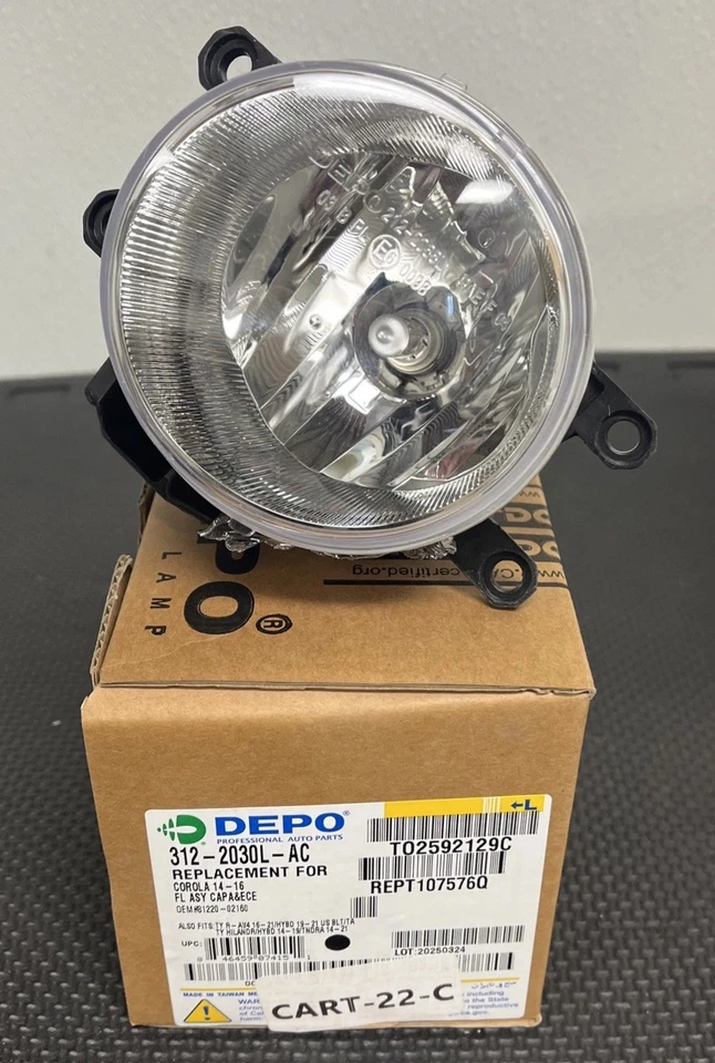 LUZ ANTINIEBLA LADO IZQUIERDO TOYOTA COROLLA RAV4 HIGHLANDER TACOMA TUNDRA NUEVO Foto 1 de 3