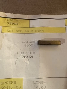 GENUINE OEM NOS WOODS MOWER 73964 SHAFT KEY 5MM X 25MM W73964 [9097E] - Picture 1 of 5