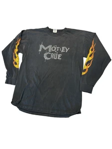 Camisa De Colección Motley Crue Gira de Conciertos Banda Manga Larga Talla Grande Llamas de Fuego - Imagen 1 de 10