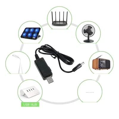 USB to DC- Power Cable USB to 8PCS DC-Jack Charging Adapter Cord DC5V to 12V 9V - Image 1 of 4
