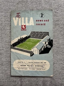 Aston Villa v Everton Programme – 24th September 1949 - Picture 1 of 1