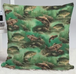 Gone Fishing Fish, Kissenbezug 16"x 16" (nur dies ist der Bezug) - Bild 1 von 5
