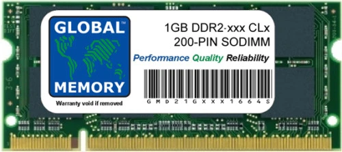 1GB DDR2 400/533/667/800MHz 200-PIN SODIMM MEMORY RAM FOR LAPTOPS/NETBOOKS - Image 1 of 1