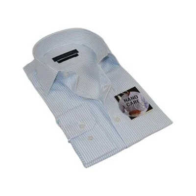 Men's Shirt ENZO PARK Turkey Soft Cotton Wrinkle Resistant Enzo6 Blue Stripe - Image 1 of 4