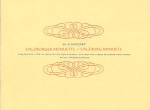 Salzburg Minuets, Volume 2 (K.65a) Recorder Music Dietrich Baerenreiter Germany - Picture 1 of 1