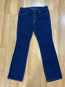 Old Navy Mid Rise Boot Cut Jeans Damengröße 10 Petite Dark Wash - Bild 1 von 19