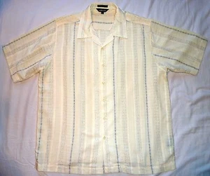 MEN'S ELLIOTT SIZE XL CASUAL LIGHT YELLOW RAYON/POLY BUTTON DOWN SHIRT - EUC - Picture 1 of 3