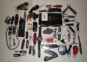 Junk Drawer Lot, Knives/Tools/Watches/Flashlights/Toys/Etc, EDC, Used.