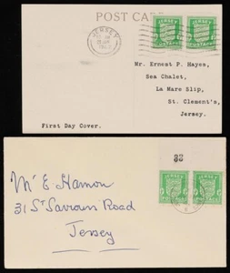 GREAT BRITAIN - JERSEY 1941-45 German Occupation covers, FDC & cards (4). - Picture 1 of 2