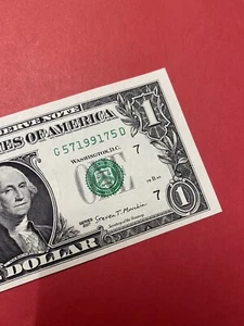 Fancy Serial Number $1 2017 G 57 1991 75 D . - Picture 1 of 6