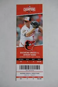 ORIOLES VS TIGERS 8/1/2015 FULL TICKET ~ CASTELLANOS/JOSEPH/MACHADO HRs - Picture 1 of 1