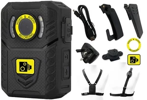 Body Camera Body Cam For Security Safety Protection 128GB 64GB 32GB HD Recording - Picture 1 of 16