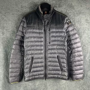 Parajumpers Kochi Man Down Nylon Puffer Jacket Men’s Medium Grey Zip Pockets - Picture 1 of 24